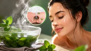 چطور با بخور نعناع پوست صورت را عمیق پاکسازی کنیم؟ آموزش ساده