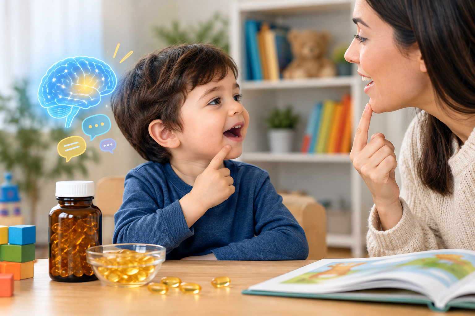 شربت امگا 3 برای حرف زدن کودک