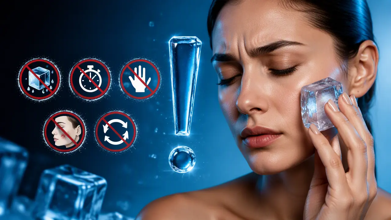رفع لکه های پوستی با یخ