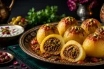 طرز تهیه دلمه سیب زمینی آب پز شیک و مجلسی و خوشمزه به روشی ساده