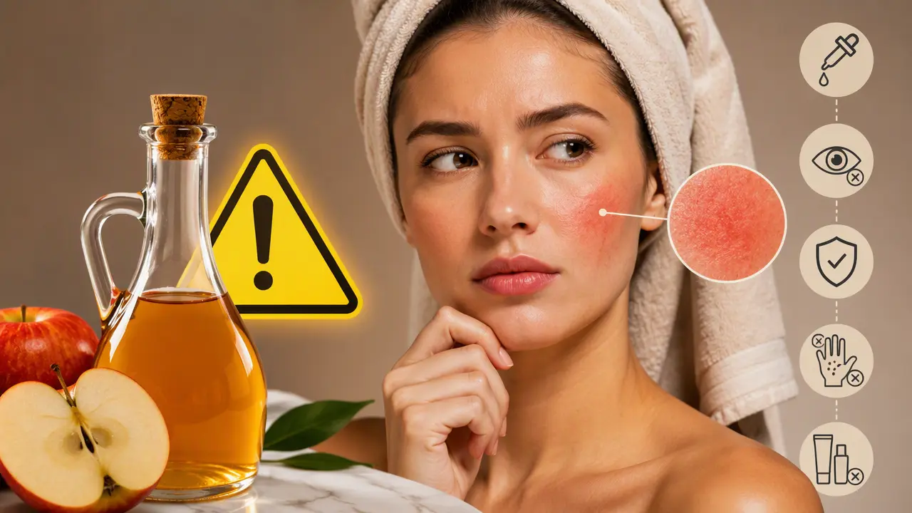 ماسک سرکه سیب برای پوست