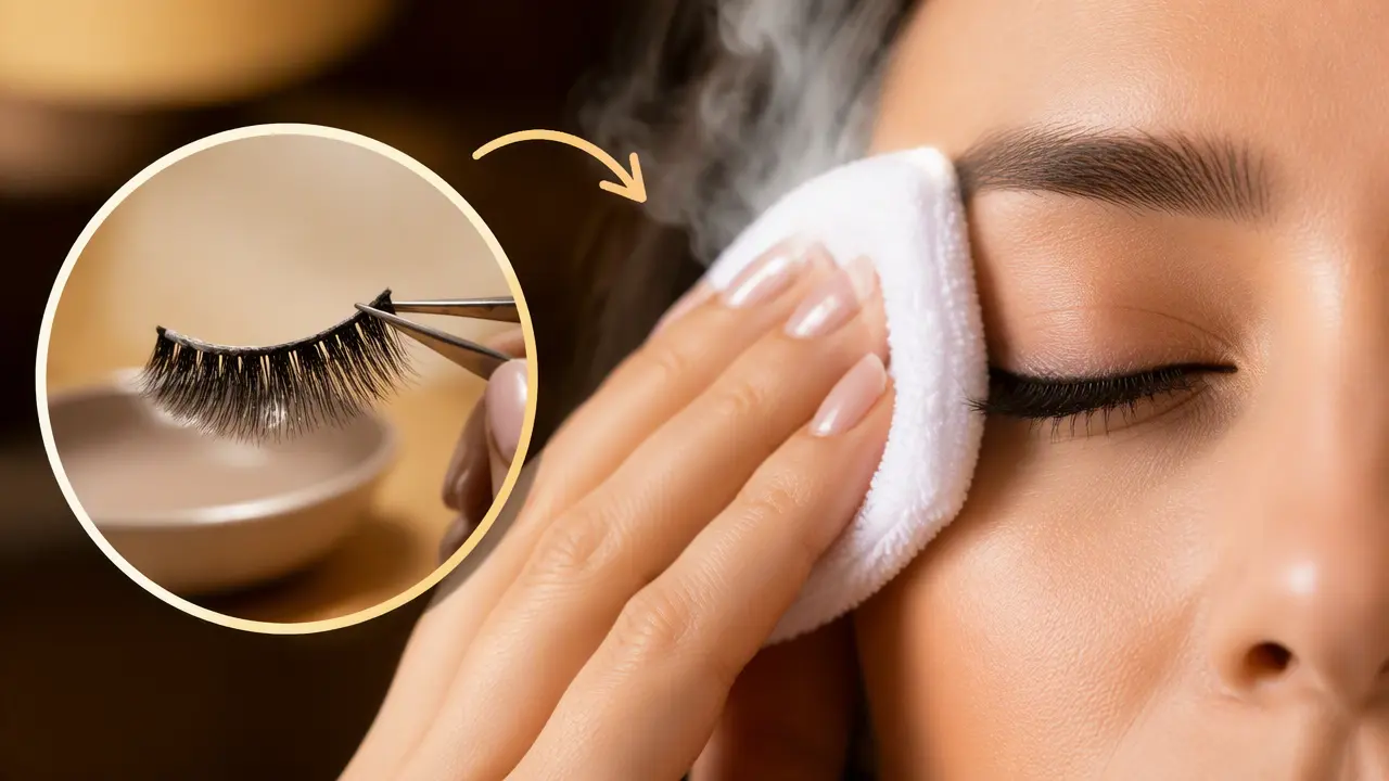 پاک کردن چسب مژه مصنوعی