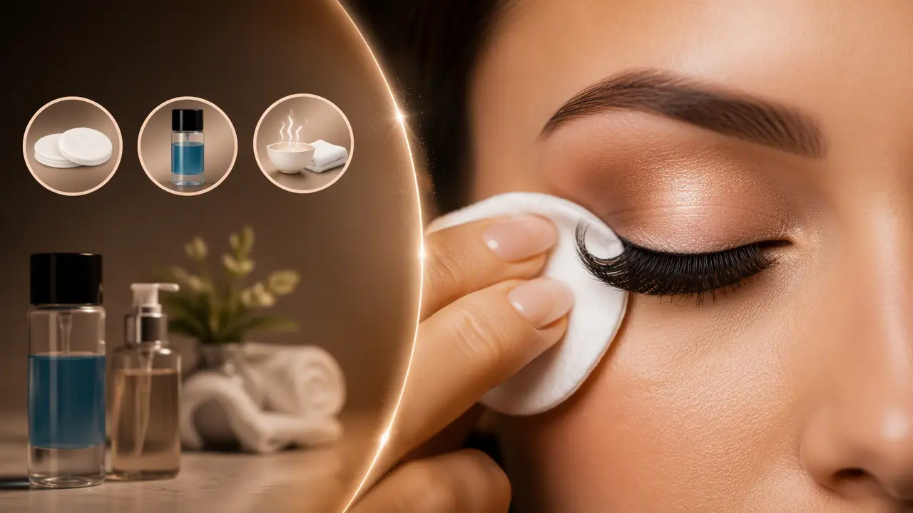 پاک کردن چسب مژه مصنوعی