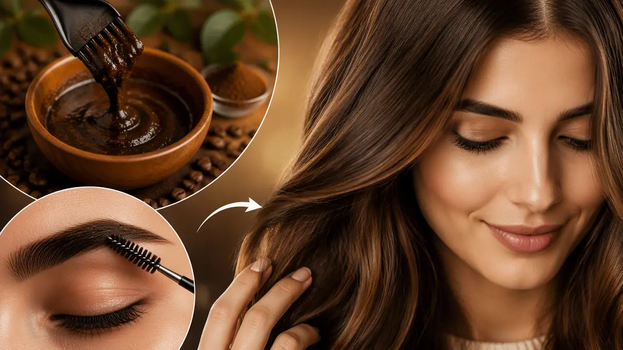 چگونه با نسکافه مو و ابرو را رنگ کنیم؟