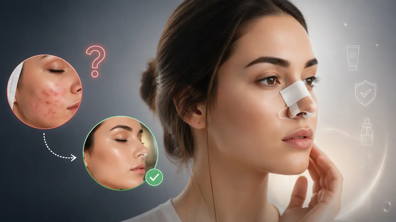 علت جوش زدن بعد از عمل بینی + روش های درمان جوش صورت بعد از عمل بینی