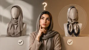 برای صورت کشیده شال بهتر است یا روسری؟ راهنمای انتخاب مدل مناسب
