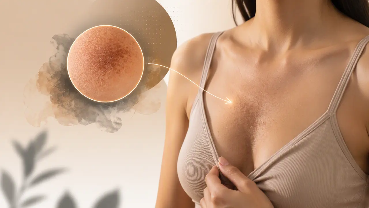 علت لکه های تیره روی پوست سینه چیست؟