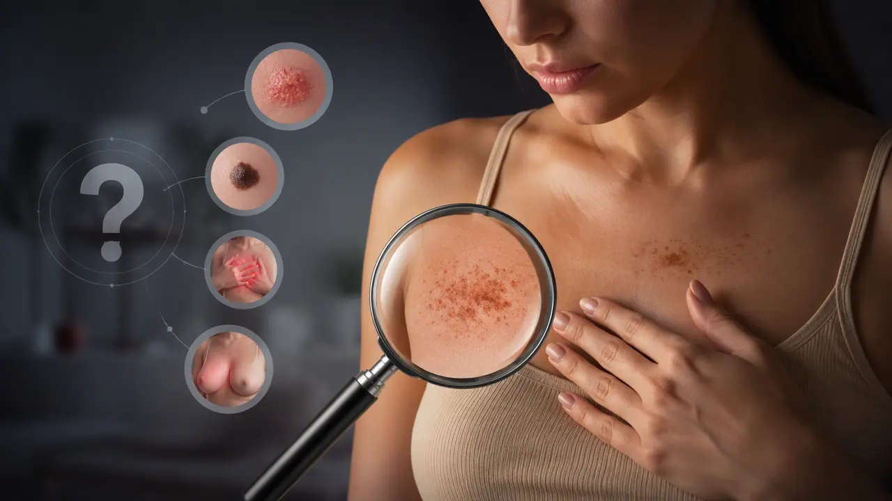 علت لکه های تیره روی پوست سینه چیست؟