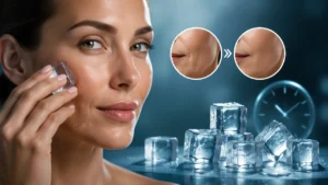 روش های خانگی از بین بردن یا کاهش خط خنده با یخ در چند هفته