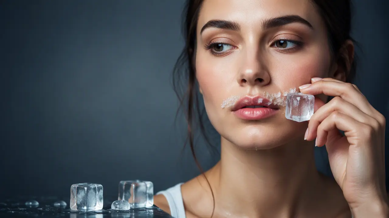 کاهش خط خنده با یخ در چند هفته