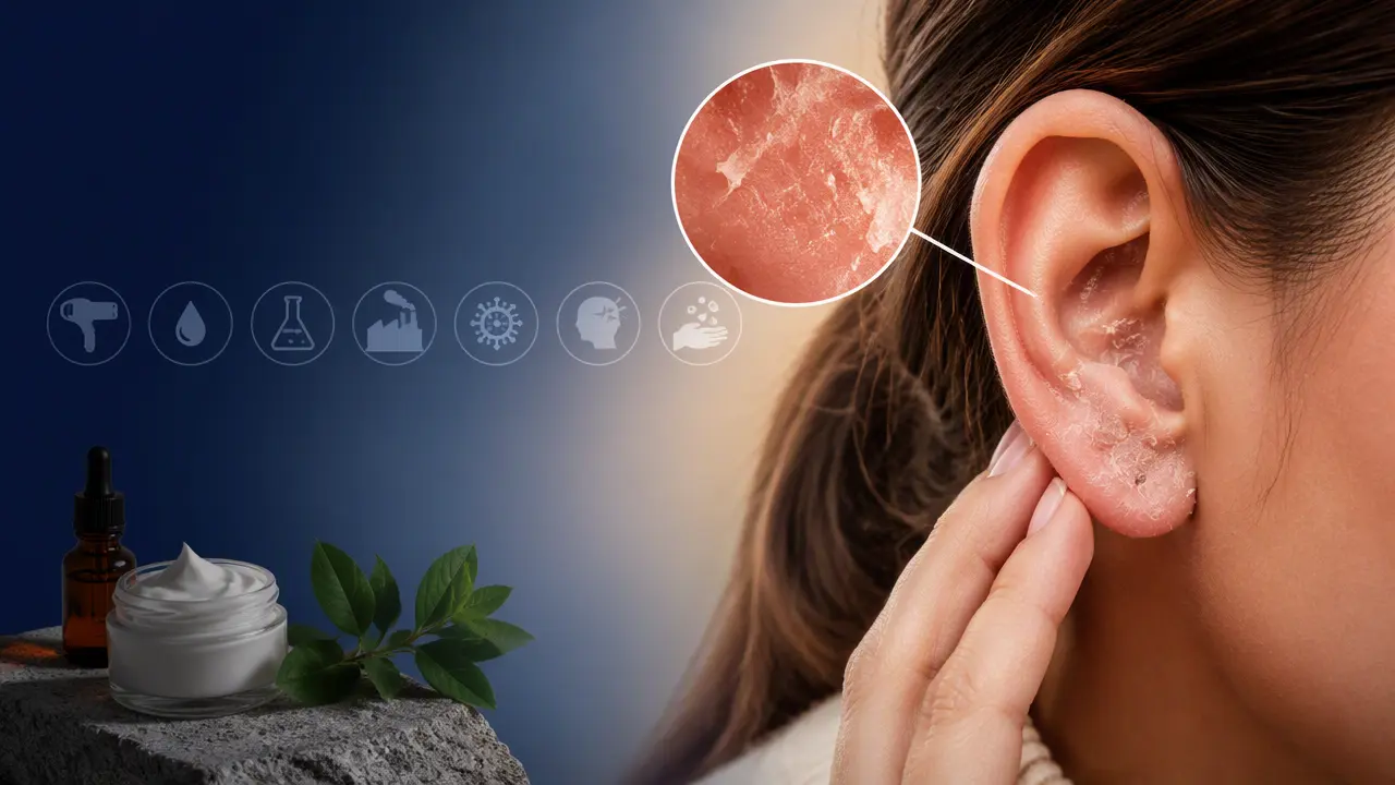 علت خشک شدن پوست گوش چیست؟ 7 دلیل رایج و راهکارهای درمان