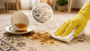 چطور لکه چای را از روی فرش پاک کنیم؟