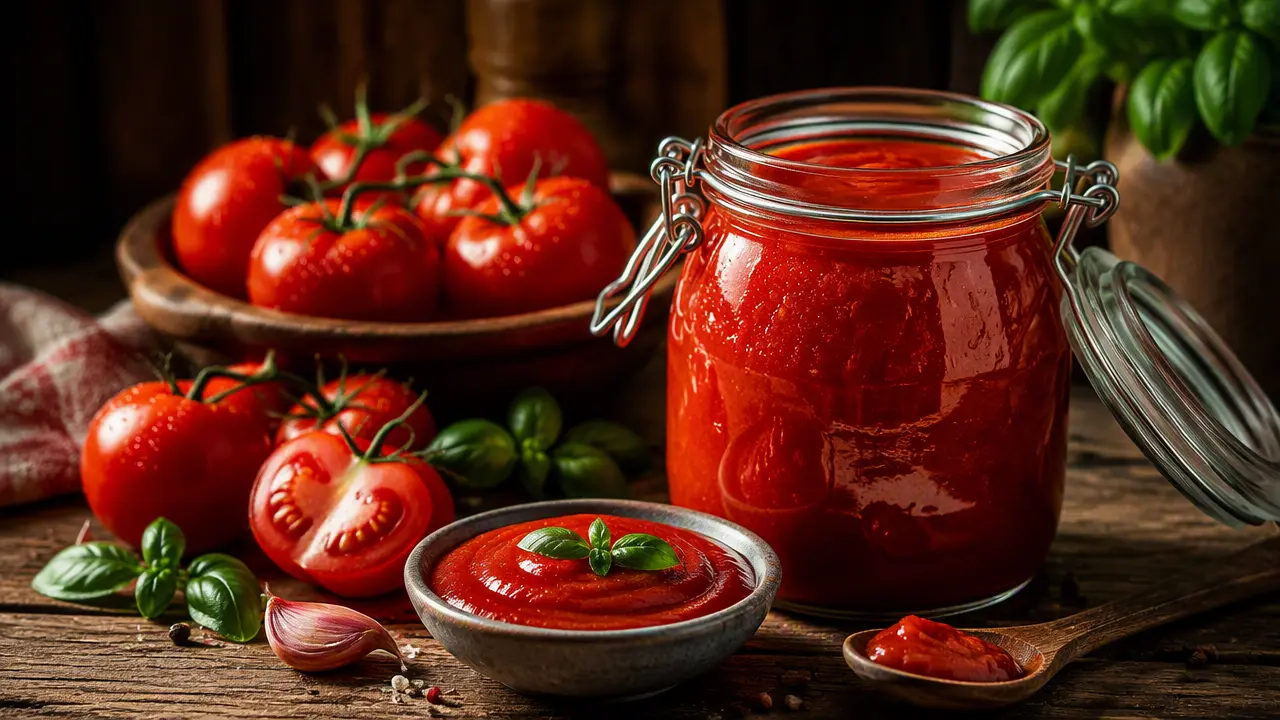 طرز تهیه سس گوجه فرنگی خانگی با رب و گوجه تازه با ماندگاری بالا به سبک بازاری