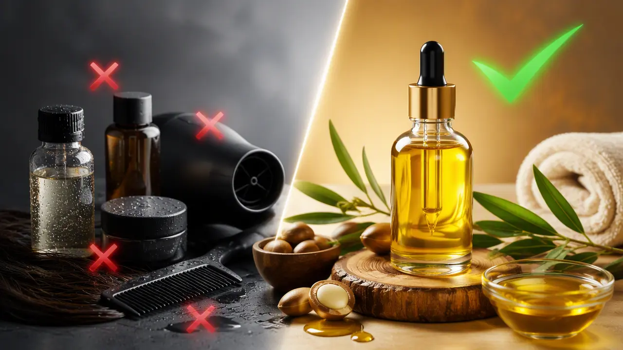 روغن تراپی مو قبل حمام