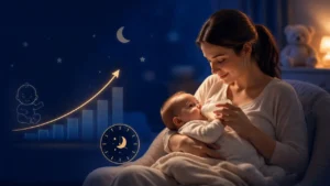 تاثیر شیر شب در وزن گیری نوزاد + دفعات شیر خوردن نوزاد در شب