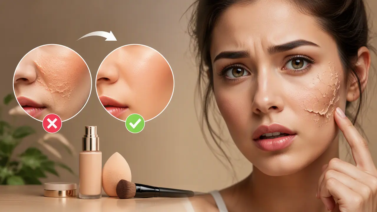 چگونه از ماسیدن کرم پودر روی پوست جلوگیری کنیم ؟