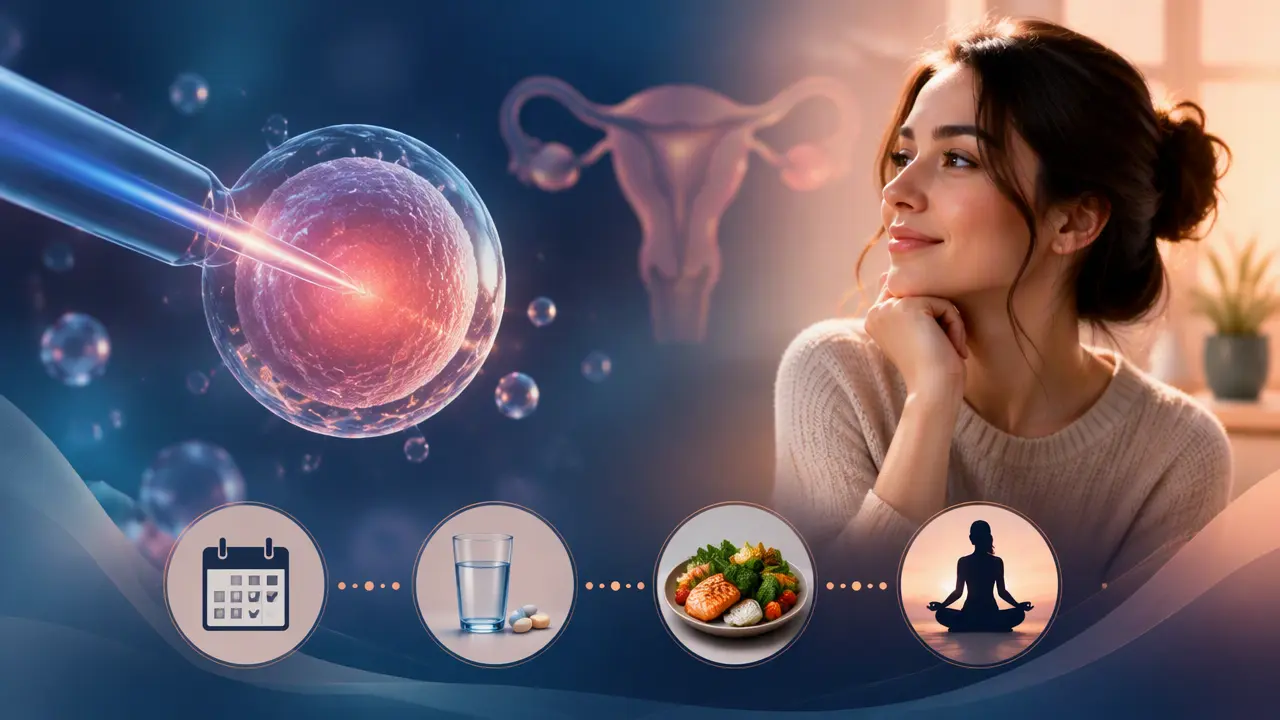 نحوه تخمک کشی در ای وی اف | اقدامات روز قبل از تخمک کشی