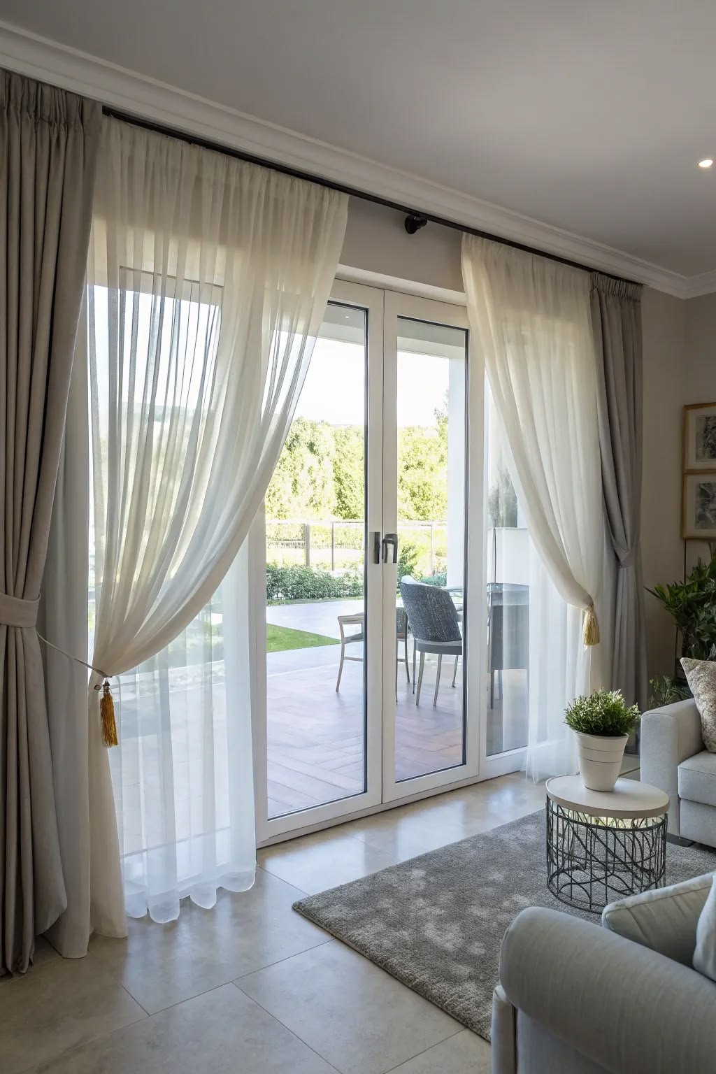 مدل پرده شیک برای در بالکن