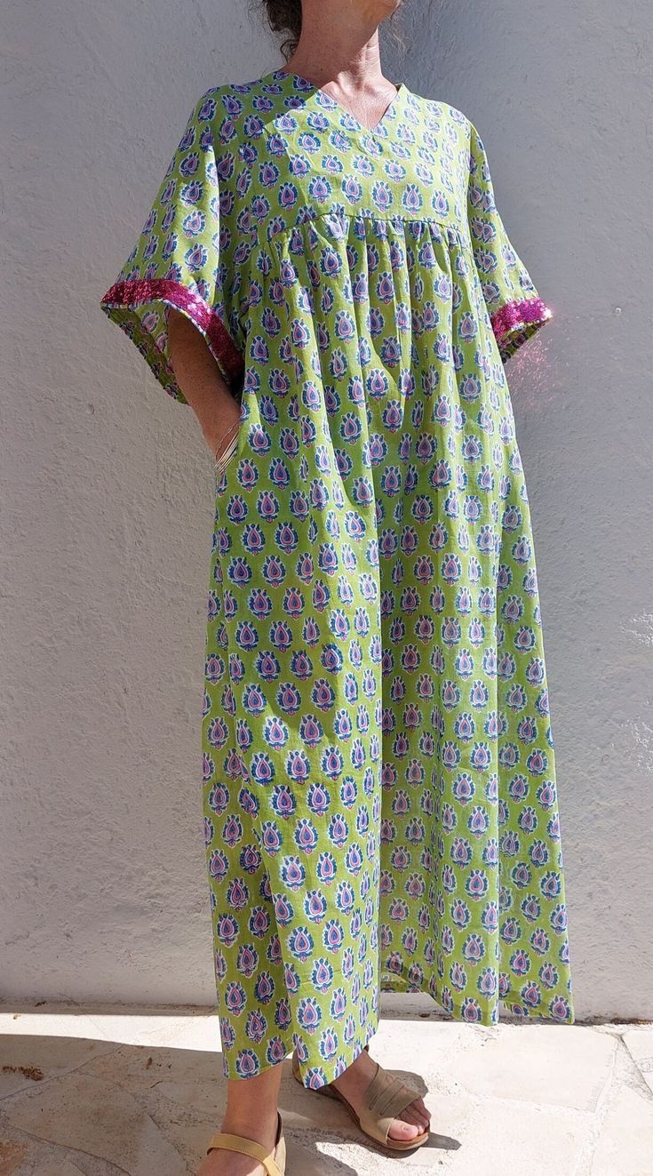 مدل پیراهن نخی خانگی 