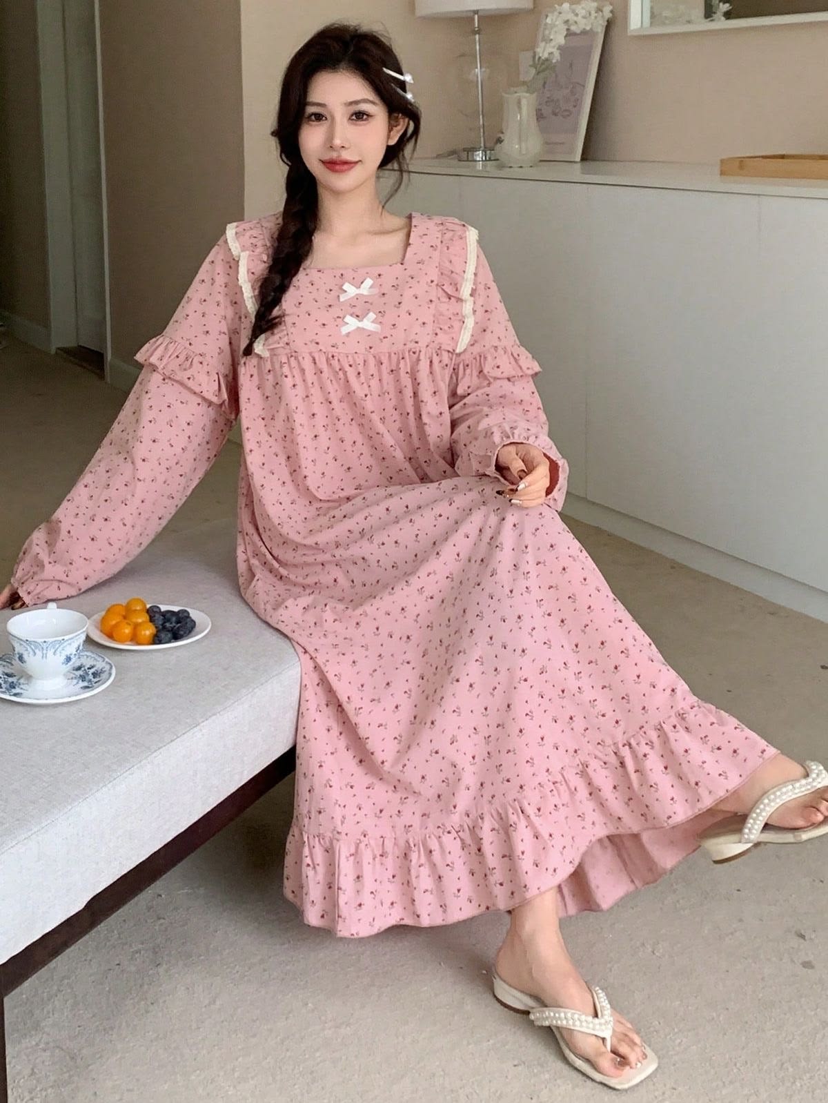 مدل پیراهن نخی خانگی 