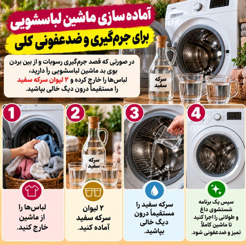 طریقه استفاده از سرکه در لباسشویی