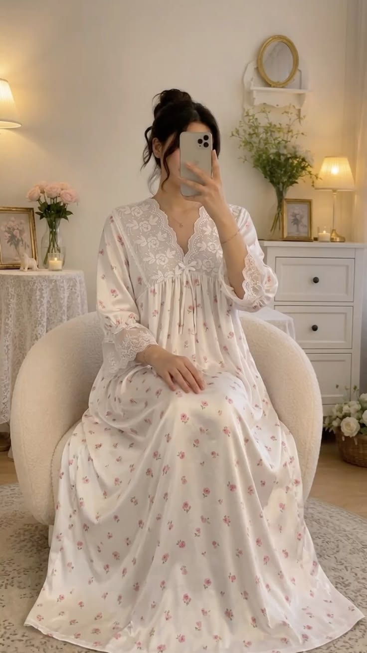 مدل پیراهن نخی خانگی 