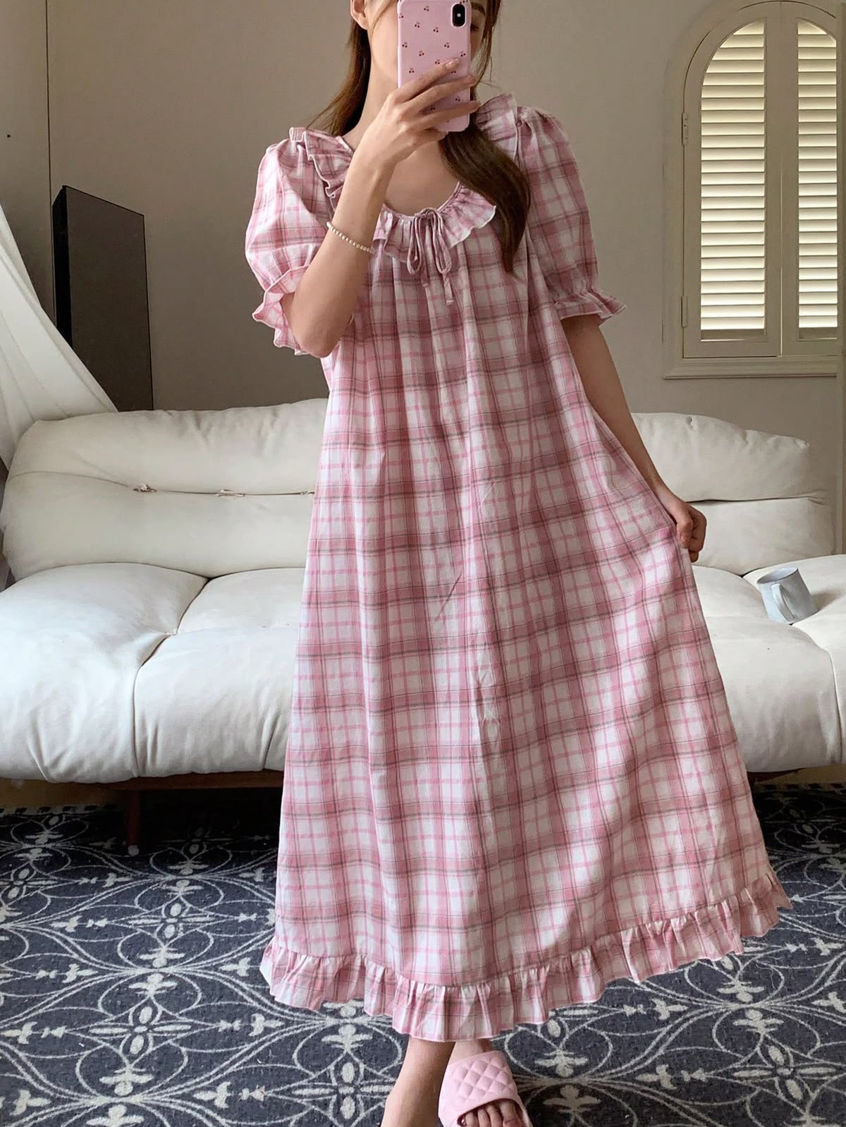 مدل پیراهن نخی خانگی 