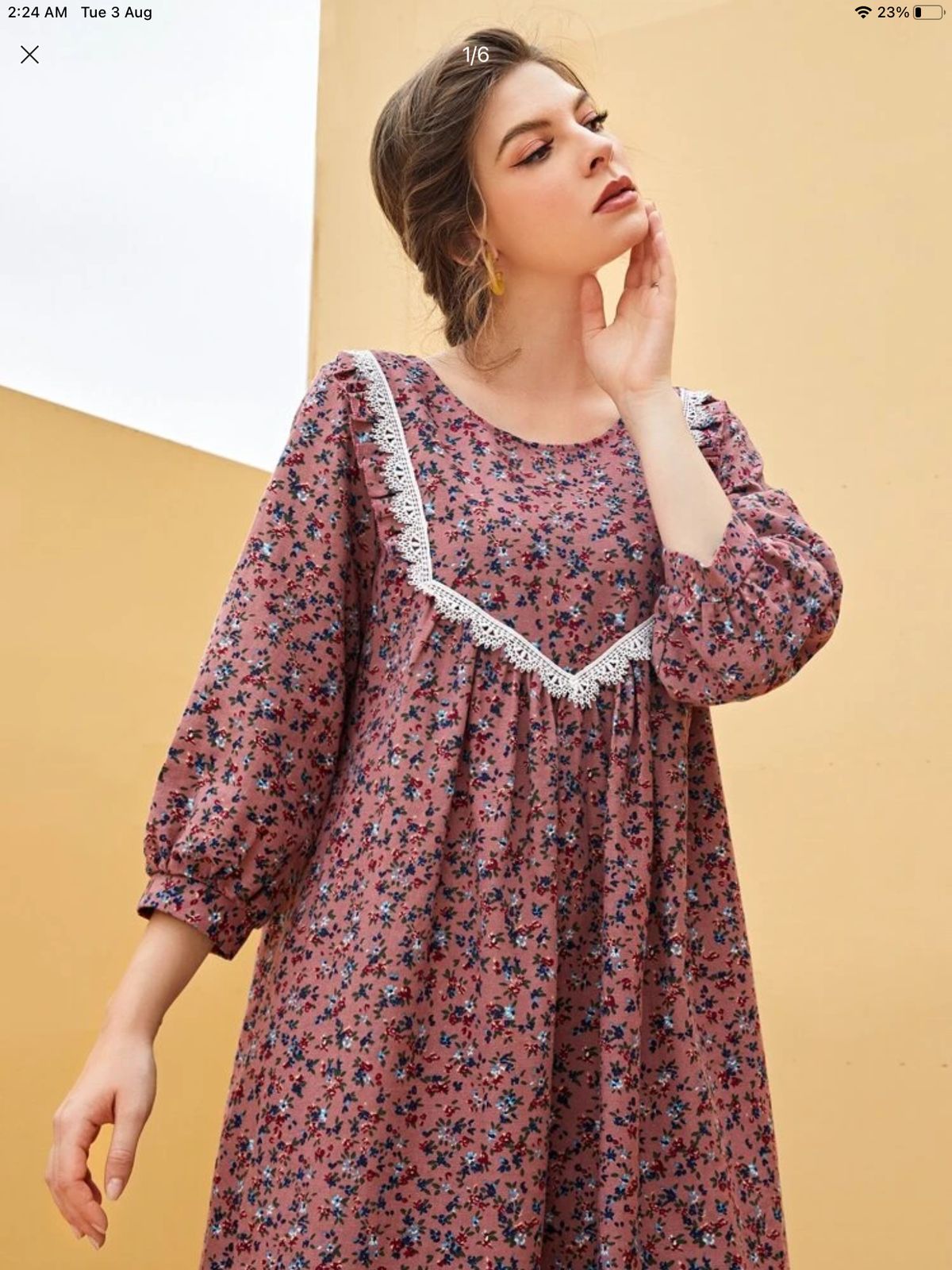 مدل پیراهن نخی خانگی
