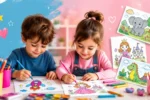 نقاشی برای بچه 2 تا 5 ساله دخترانه و پسرانه برای رنگ آمیزی خلاقانه و قشنگ