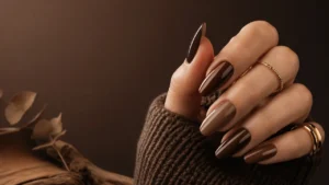 مدل ناخن قهوه ای