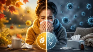 آلرژی پاییزی یا سرماخوردگی؟ 7 تفاوت مهم در علائم و روش کنترل
