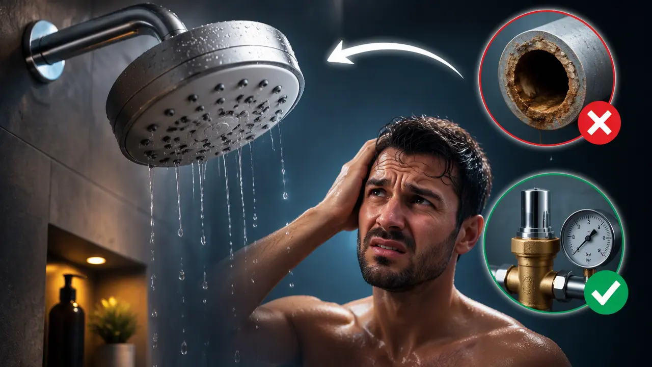 علت نیامدن آب از دوش حمام | روش های افزایش فشار آب دوش حمام