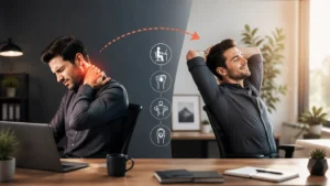 چگونه از گردن درد پشت میز جلوگیری کنیم؟ تمرین های ساده برای محل کار