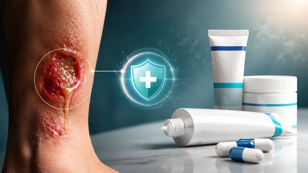 پماد برای زخم ترشح دار | بهترین پماد و آنتی بیوتیک برای عفونت زخم