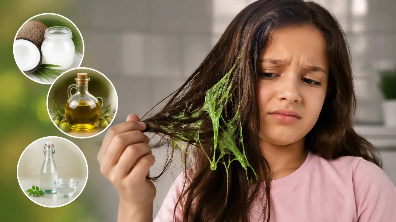 چطور اسلایم چسبیده به مو را بدون کوتاه کردن مو پاک کنیم؟