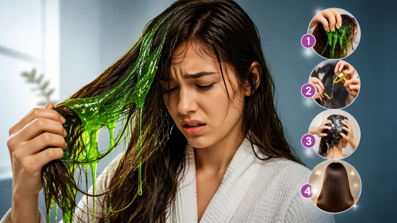 چطور اسلایم چسبیده به مو را بدون کوتاه کردن مو پاک کنیم؟