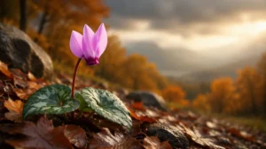 گل چمچه ای در پاییز