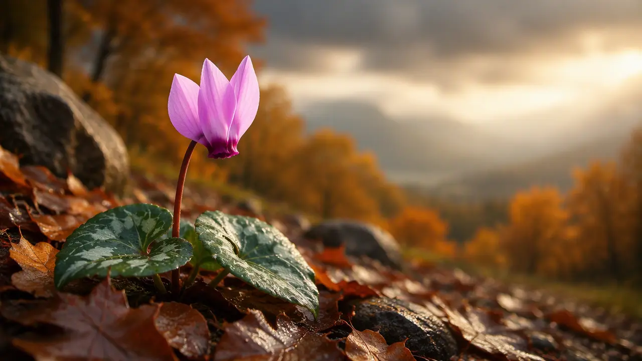 گل چمچه ای در پاییز