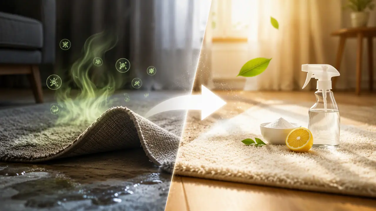 بوی نم فرش را چگونه از بین ببریم؟ از بین بردن بوی بد فرش خیس